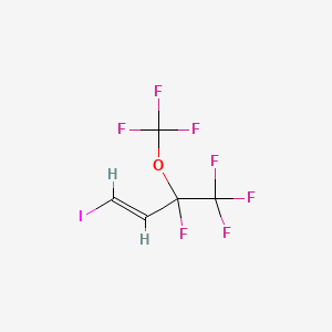 molecular formula C5H2F7IO B3041142 (E)-3,4,4,4-tetrafluoro-1-iodo-3-(trifluoromethoxy)but-1-ene CAS No. 261760-16-1