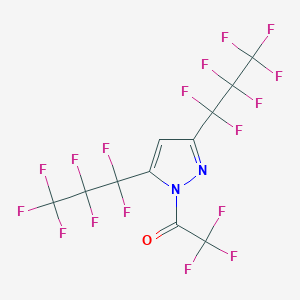 molecular formula C11HF17N2O B3041151 1-三氟乙酰-3,5-双(七氟丙基)吡唑 CAS No. 261761-04-0