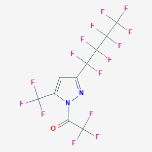 molecular formula C10HF15N2O B3041161 1-Trifluoroacetyl-3-nonafluorobutyl-5-(trifluoromethyl)pyrazole CAS No. 261778-37-4