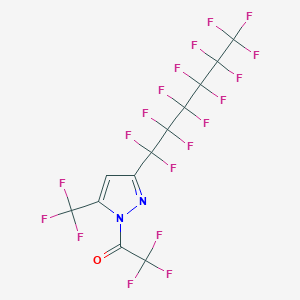 2,2,2-Trifluoro-1-[3-(1,1,2,2,3,3,4,4,5,5,6,6,6-tridecafluorohexyl)-5-(trifluoromethyl)pyrazol-1-yl]ethanone