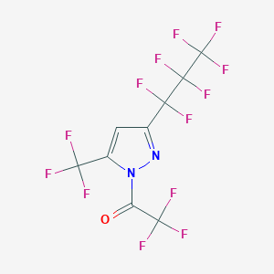 molecular formula C9HF13N2O B3041163 1-Trifluoroacetyl-3-heptafluoropropyl-5-(trifluoromethyl)pyrazole CAS No. 261778-39-6