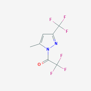 molecular formula C7H4F6N2O B3041164 2,2,2-三氟-1-[5-甲基-3-(三氟甲基)吡唑-1-基]乙酮 CAS No. 261778-40-9