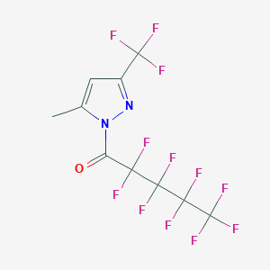 molecular formula C10H4F12N2O B3041165 2,2,3,3,4,4,5,5,5-九氟-1-[5-甲基-3-(三氟甲基)吡唑-1-基]戊-1-酮 CAS No. 261778-43-2