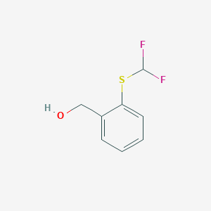 molecular formula C8H8F2OS B3041170 {2-[(二氟甲基)硫烷基]苯基}甲醇 CAS No. 261944-18-7