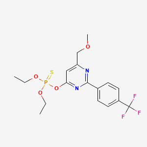 molecular formula C17H20F3N2O4PS B3041177 O,O-二乙基 O-{6-(甲氧基甲基)-2-[4-(三氟甲基)苯基]嘧啶-4-基} 硫代磷酸酯 CAS No. 261959-16-4