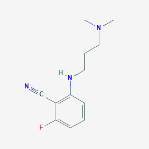molecular formula C12H16FN3 B3041182 2-{[3-(二甲氨基)丙基]氨基}-6-氟苯腈 CAS No. 262433-48-7