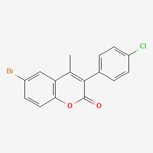 molecular formula C16H10BrClO2 B3041187 6-Bromo-3-(4-chlorophenyl)-4-methylchromen-2-one CAS No. 262590-99-8