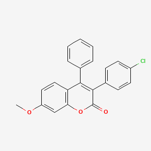 3-(4-Chlorophenyl)-7-methoxy-4-phenylchromen-2-one