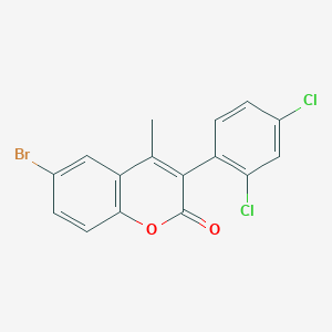 molecular formula C16H9BrCl2O2 B3041198 6-Bromo-3-(2,4-dichlorophenyl)-4-methylchromen-2-one CAS No. 262591-11-7