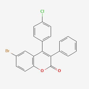 molecular formula C21H12BrClO2 B3041209 6-Bromo-4-(4-chlorophenyl)-3-phenylchromen-2-one CAS No. 263364-72-3