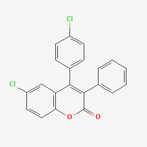 6-Chloro-4-(4-chlorophenyl)-3-phenylchromen-2-one