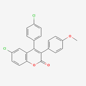 6-Chloro-4-(4-chlorophenyl)-3-(4-methoxyphenyl)chromen-2-one