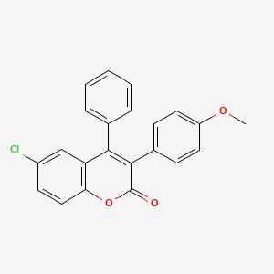 molecular formula C22H15ClO3 B3041216 6-Chloro-3-(4-methoxyphenyl)-4-phenylchromen-2-one CAS No. 263364-83-6
