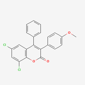 6,8-Dichloro-3-(4-methoxyphenyl)-4-phenylchromen-2-one