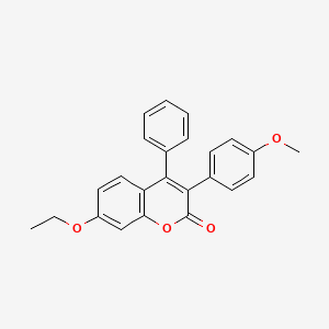 7-Ethoxy-3-(4-methoxyphenyl)-4-phenylchromen-2-one