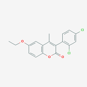 molecular formula C18H14Cl2O3 B3041224 3-(2,4-Dichlorophenyl)-6-ethoxy-4-methylchromen-2-one CAS No. 263364-97-2