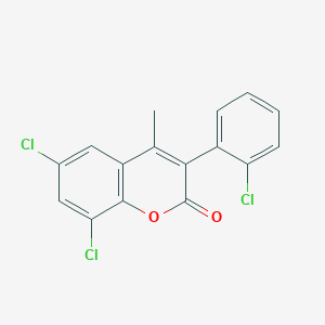 molecular formula C16H9Cl3O2 B3041236 6,8-Dichloro-3-(2-chlorophenyl)-4-methylchromen-2-one CAS No. 263365-20-4