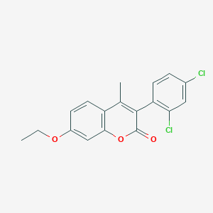 molecular formula C18H14Cl2O3 B3041243 3-(2,4-Dichlorophenyl)-7-ethoxy-4-methylchromen-2-one CAS No. 263365-42-0