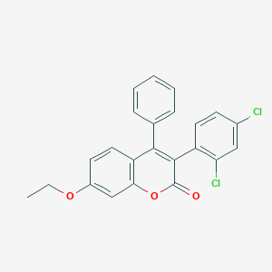 molecular formula C23H16Cl2O3 B3041244 3-(2,4-Dichlorophenyl)-7-ethoxy-4-phenylchromen-2-one CAS No. 263365-43-1