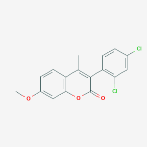 molecular formula C17H12Cl2O3 B3041247 3-(2,4-Dichlorophenyl)-7-methoxy-4-methylchromen-2-one CAS No. 263365-46-4