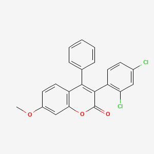 molecular formula C22H14Cl2O3 B3041248 3-(2,4-Dichlorophenyl)-7-methoxy-4-phenylchromen-2-one CAS No. 263365-47-5