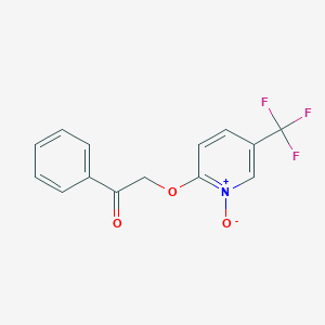 molecular formula C14H10F3NO3 B3041249 2-(2-Oxo-2-phenylethoxy)-5-(trifluoromethyl)pyridinium-1-olate CAS No. 263385-04-2