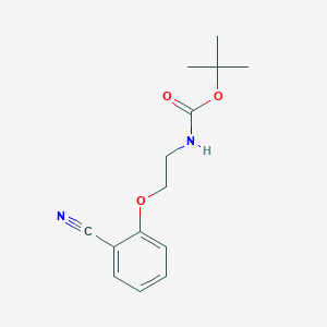 molecular formula C14H18N2O3 B3041252 2-(Boc-氨基)乙氧基苯甲腈 CAS No. 263409-80-9