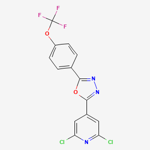 2-(2,6-Dichloro-4-pyridyl)-5-[4-(trifluoromethoxy)phenyl]-1,3,4-oxadiazole
