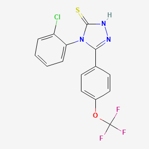 4-(2-Chlorophenyl)-5-(4-(trifluoromethoxy)phenyl)-4H-1,2,4-triazole-3-thiol