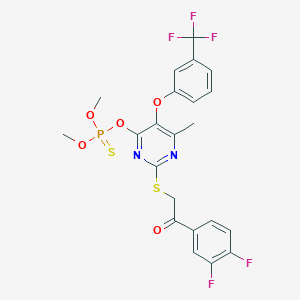 1-(3,4-Difluorophenyl)-2-[4-dimethoxyphosphinothioyloxy-6-methyl-5-[3-(trifluoromethyl)phenoxy]pyrimidin-2-yl]sulfanylethanone