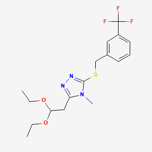 3-(2,2-diethoxyethyl)-4-methyl-5-{[3-(trifluoromethyl)benzyl]thio}-4H-1,2,4-triazole