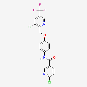 N3-(4-{[3-chloro-5-(trifluoromethyl)-2-pyridyl]methoxy}phenyl)-6-chloronicotinamide