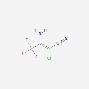 molecular formula C4H2ClF3N2 B3041276 (2E)-3-Amino-2-chloro-4,4,4-trifluorobut-2-enenitrile CAS No. 26524-76-5
