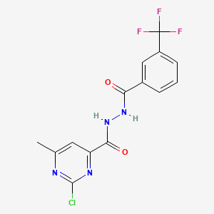 N'1-[(2-chloro-6-methylpyrimidin-4-yl)carbonyl]-3-(trifluoromethyl)benzene-1-carbohydrazide