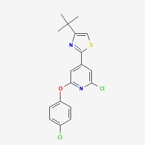 4-(Tert-butyl)-2-[2-chloro-6-(4-chlorophenoxy)-4-pyridyl]-1,3-thiazole