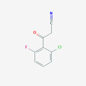 molecular formula C9H5ClFNO B3041296 2-Chloro-6-fluorobenzoylacetonitrile CAS No. 267881-03-8