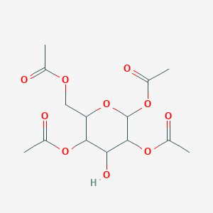 molecular formula C14H20O10 B3041309 (3,5,6-三乙酰氧基-4-羟基氧杂-2-基)甲基乙酸酯 CAS No. 27086-14-2