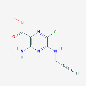 molecular formula C9H9ClN4O2 B3041317 Methyl 3-amino-6-chloro-5-(prop-2-ynylamino)pyrazine-2-carboxylate CAS No. 27314-83-6