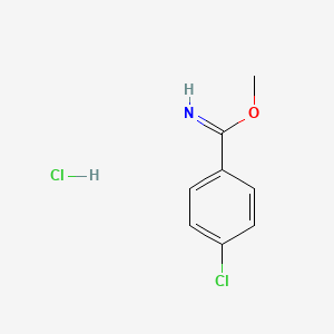 molecular formula C8H9Cl2NO B3041319 4-氯苯甲酰亚胺甲酯盐酸盐 CAS No. 274932-39-7