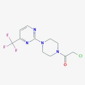 molecular formula C11H12ClF3N4O B3041328 2-Chloro-1-{4-[4-(trifluoromethyl)pyrimidin-2-yl]piperazino}ethan-1-one CAS No. 278791-54-1