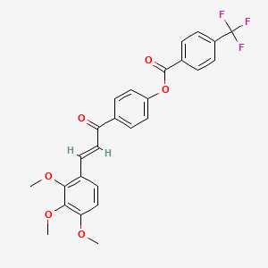 4-[3-(2,3,4-Trimethoxyphenyl)acryloyl]phenyl 4-(trifluoromethyl)benzoate