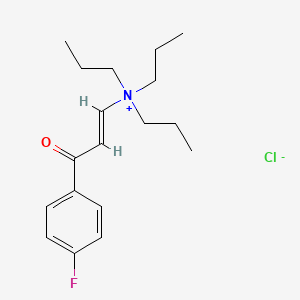 3-(4-fluorophenyl)-3-oxo-N,N,N-tripropylprop-1-en-1-aminium chloride