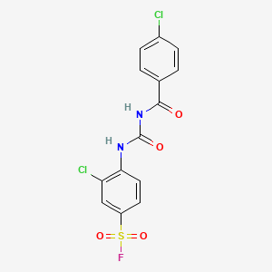 3-chloro-4-[(4-chlorobenzoyl)carbamoylamino]benzenesulfonyl Fluoride