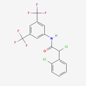 molecular formula C16H9Cl2F6NO B3041364 N1-[3,5-di(trifluoromethyl)phenyl]-2-chloro-2-(2-chlorophenyl)acetamide CAS No. 284674-71-1