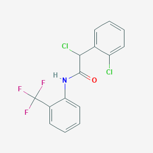 molecular formula C15H10Cl2F3NO B3041366 N1-[2-(trifluoromethyl)phenyl]-2-chloro-2-(2-chlorophenyl)acetamide CAS No. 284674-79-9