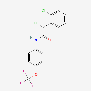 molecular formula C15H10Cl2F3NO2 B3041373 N1-[4-(trifluoromethoxy)phenyl]-2-chloro-2-(2-chlorophenyl)acetamide CAS No. 286009-40-3