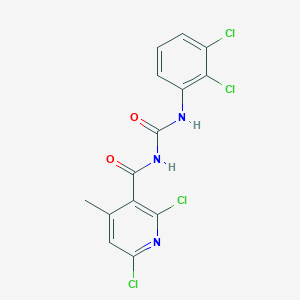 molecular formula C14H9Cl4N3O2 B3041377 N-[(2,6-dichloro-4-methyl-3-pyridyl)carbonyl]-N'-(2,3-dichlorophenyl)urea CAS No. 286430-77-1