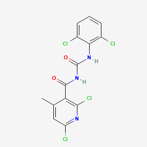 molecular formula C14H9Cl4N3O2 B3041378 N-[(2,6-dichloro-4-methyl-3-pyridyl)carbonyl]-N'-(2,6-dichlorophenyl)urea CAS No. 286430-80-6