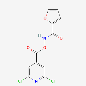 N-[(2,6-dichloroisonicotinoyl)oxy]-2-furamide