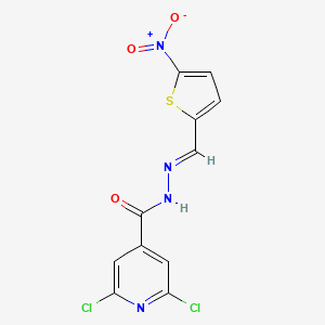 2,6-Dichloro-N-[(E)-(5-nitrothiophen-2-yl)methylideneamino]pyridine-4-carboxamide